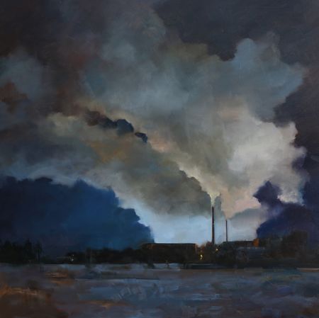 Елена Аладинская (Картина, живопись - 
                  100 x 100 см) Расколотое небо