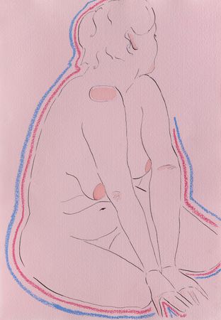 Юлия Шабанова (Авторская графика - 
                  35 x 50 см) Графика / натурщица