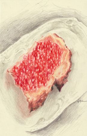 Виктория Зарецкая (embrassé par la muse) (Авторская графика - 
                  13 x 20 см) Бутерброд с икрой