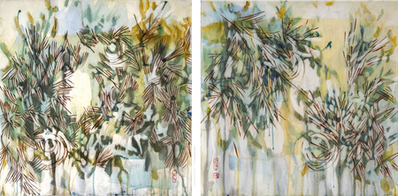 Раиса Граф (Картина, живопись - 
                  120 x 60 см) #1 диптих из цикла Дао