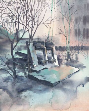 Ольга Безлепкина (Авторская графика - 
                  60 x 50 см) Блок