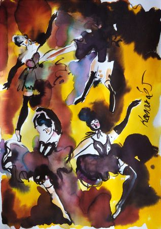 Людмила Кылыч (Авторская графика - 
                  42 x 60 см) Золотые