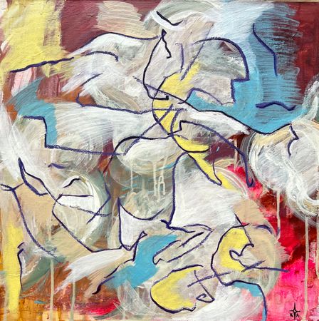 Екатерина Лаптева (Картина, живопись - 
                  50 x 50 см) ТАЙНОЕ ДВИЖЕНИЕ