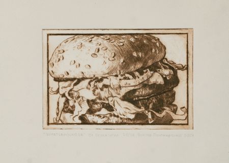 Виктор Пономаренко (Графика печатная - 
                  35 x 25 см) QUARTERPOUNDER 20/26