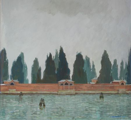 Алексей Щемелинский (Авторская графика - 
                  84.5 x 81.5 см) Кладбище Сан-Микеле