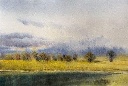Жанна Губина (Авторская графика - 
                  56 x 38 см) Между небом и землей