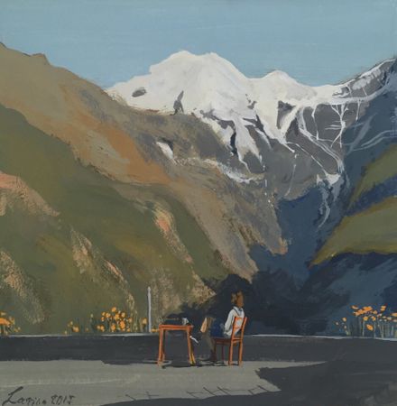 Кристина Ларина (Авторская графика - 
                  18.3 x 18.3 см) Гималаи