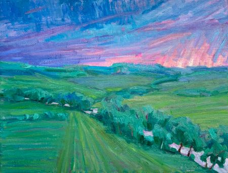 Наталья Журавлева (Картина, живопись - 
                  65 x 50 см) Закат