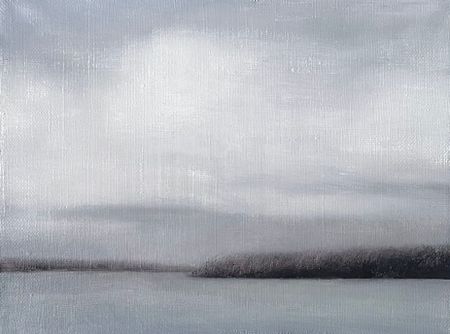 Мария Савенкова (Картина, живопись - 
                  24 x 18 см) Тихий пейзаж