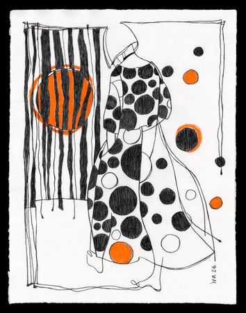 Татьяна Ивченкова (Авторская графика - 
                  50 x 65 см) Любовь к трём апельсинам