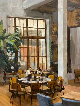 Вячеслав Кривцов (Картина, живопись - 
                  60 x 80 см) Деловая встреча