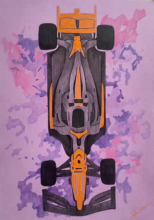 Виктория Никулочкина (Авторская графика - 
                  21 x 29.7 см) F1 McLaren