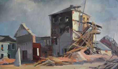 Екатерина Лутохина (Авторская графика - 
                  91.5 x 54.5 см) Окраины 2