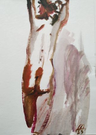 Диана Дербеденева (Авторская графика - 
                  30 x 42 см) Ню