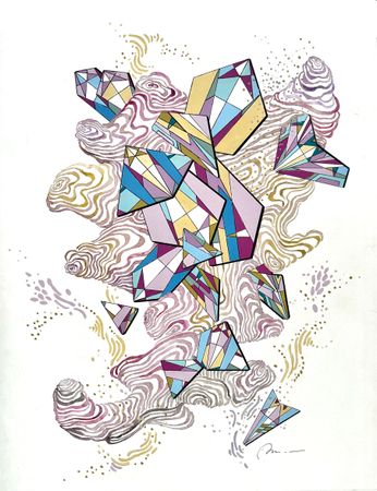 Марина Астахова (Авторская графика - 
                  65 x 70 см) Композиция 16