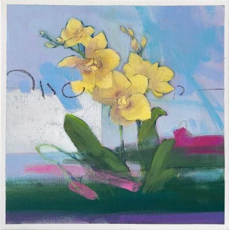 Александра Савина (Картина, живопись - 
                  40 x 40 см) Orchid/Орхидея