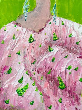 Надежда Богомолова (Картина, живопись - 
                  30 x 40 см) Манто-инкубатор розовое