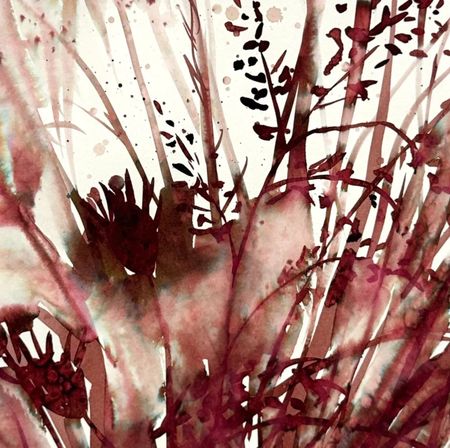 Анастасия Попова (Авторская графика - 
                  40 x 40 см) Октябрь III