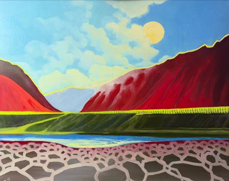 Светлана Пузанова (Картина, живопись - 
                  100 x 90 см) Пульс гор. Доверие