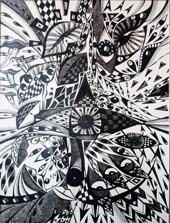 Ирина Шумская (Авторская графика - 
                  50 x 70 см) Загадки рима