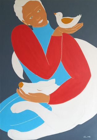 Саша Катинаускиене (Картина, живопись - 
                  50 x 70 см) Тишина. Гармония