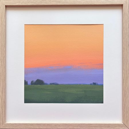 Александра Савина (Картина, живопись - 
                  30 x 30 см) Провожая вечер