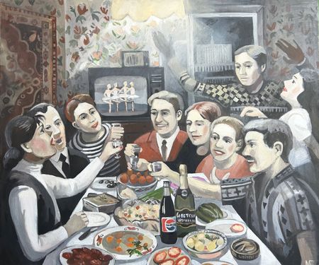 Мария Буртова (Картина, живопись - 
                  93 x 79 см) Лебединое озеро