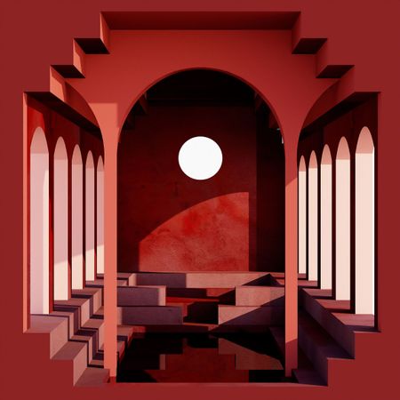 Мария Воробьева (Графика печатная - 
                  23 x 23 см) Rosso (принт+NFT)