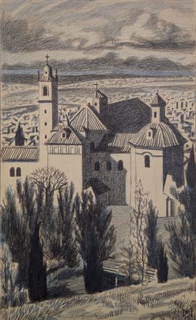 Анастасия Мотина (Авторская графика - 
                  19.5 x 33 см) Гранада