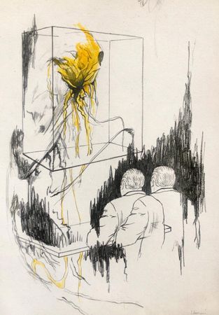Слава Нестеров (Авторская графика - 
                  30 x 20 см) Из серии «Наблюдения»