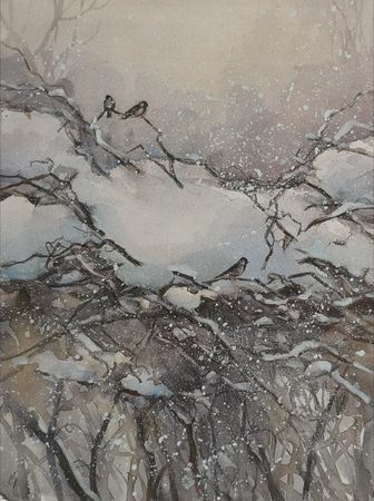 Елена Санина (Авторская графика - 
                  27 x 38 см) Март