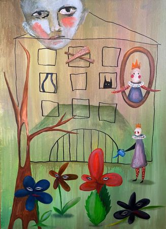 Лина Кордюченко (Картина, живопись - 
                  50 x 70 см) Безымянный остров