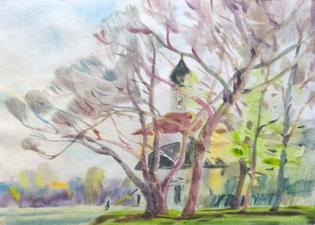Евгения Сопова (Авторская графика - 
                  37.5 x 28 см) Пасха