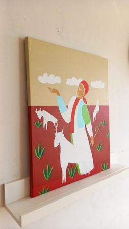 Саша Катинаускиене (Картина, живопись - 
                  40 x 50 см) Пастушка