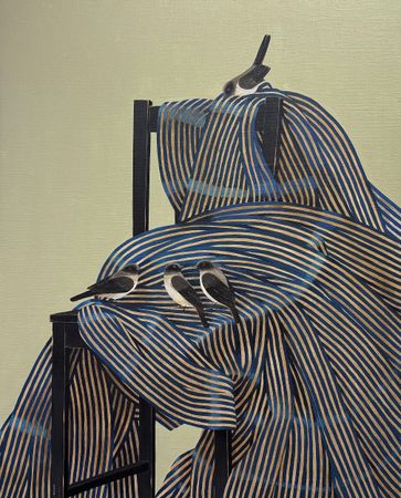 Ксения Берестова (Картина, живопись - 
                  90 x 110 см) In the couturier's workshop