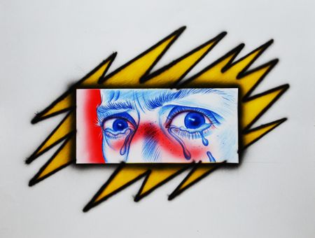 Марина Стахиева (Авторская графика - 
                  60 x 50 см) Love exhaustion