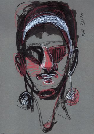 Татьяна Ивченкова (Авторская графика - 
                  14.8 x 21 см) Жара