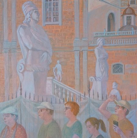 Екатерина Маланьина (Картина, живопись - 
                  70 x 70 см) Взгляд с Олимпа