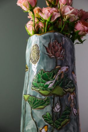 Динара Амирова (Объект - 
                  13.5 x 35 см) KOI FISH VASE
