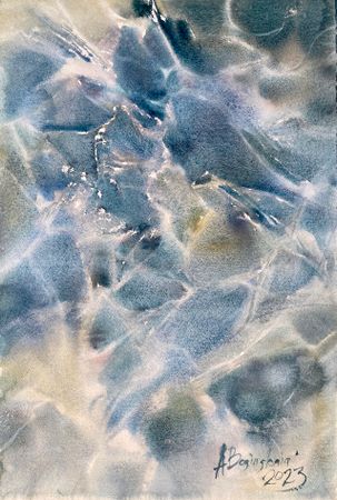 Анна Богинская (Авторская графика - 
                  37 x 55 см) Свет в глубине (Abstract depth)