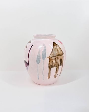 Алиса Валевская (Скульптура - 
                  13 x 30 см) Ваза "Трижды"