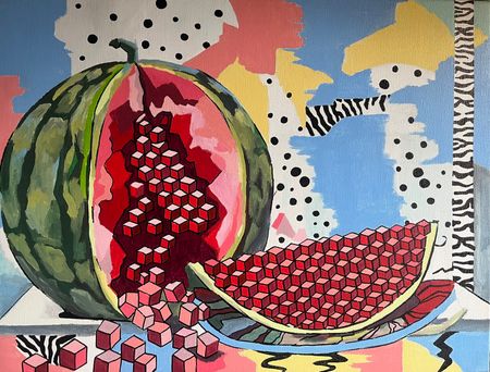 Ира Куб (Картина, живопись - 
                  80 x 60 см) Арбузный фреш