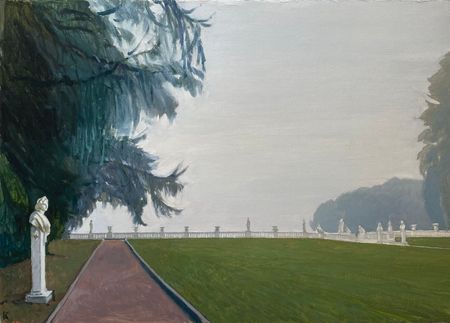 Алексей Кротов (Авторская графика - 
                  42 x 30 см) Туманный день в Архангельском