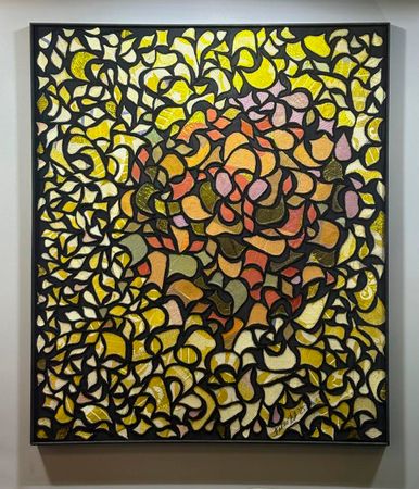 Виктория Павлова (Коллаж / ассамбляж - 
                  95 x 100 см) Панно "ELEMENTS"