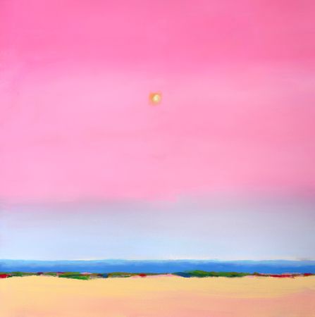 Анна Ганина (Картина, живопись - 
                  100 x 100 см) Sunset meditation