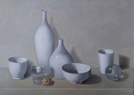 Татьяна Попова (Картина, живопись - 
                  70 x 50 см) Белый натюрморт