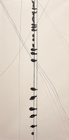 Ольга Шанина (Картина, живопись - 
                  50 x 100 см) No.2 THEY.  Серия работ "T I M E F L I E S"