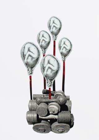 Лиля Ким (Коллаж / ассамбляж - 
                  21 x 29 см) Перелетные птицы