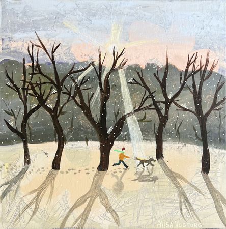 AlisaVostorg (Картина, живопись - 
                  50 x 50 см) Солнечным утром я счастлив