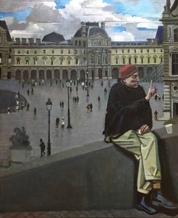 Иван Афонский (Картина, живопись - 
                  50 x 61 см) Я в Париже (3)